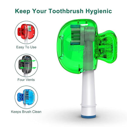 Mspan Toothbrush Head Cover Cap: Toothbrush Protector Brush Pod Case Protective Plastic Clip Bathroom Cool Stuff for Household Travel