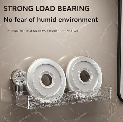 No-Drill Bathroom Suction Storage Box, Corrugated Suction Cup Shower Shelf - Heavy Duty Shower Caddy with Strong Suction Cups, Waterproof Bathroom Organizer (#2)