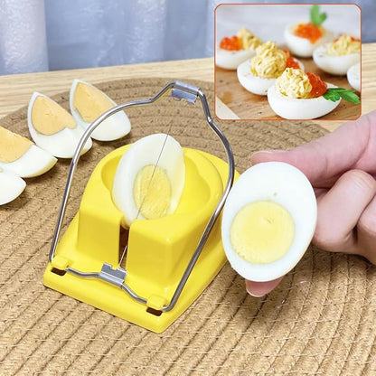 MXY Egg Slicer for Hard Boiled Eggs, Deviled Eggs, Pickled Eggs Cut Eggs in Half Stainless Steel Wire Egg Cutter Kitchen Chopper Tool With a Spare Accessory Suitable for Home, Restaurant