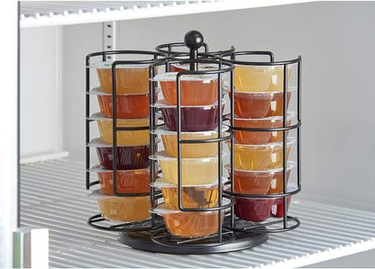 Nifty Solutions Compatible with Bartesian Cocktail Holds up to 24 Capsule Pods, Spins 360-Degrees, Medium (Pack of 1), Black, (5620)