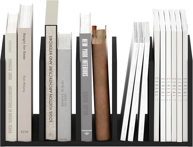 Furinno Hermite Desk Organizers and Accessories with File Holder, Office Organization, Desk Top Book Shelf, for Office Supplies, Black Espresso