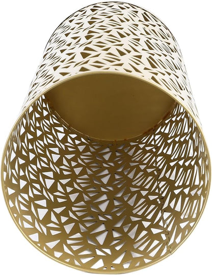 Metal Round Umbrella Stand Rack,Umbrella Holder Organizer Bin Hollowed Freestanding Canes Walking Sticks Holder for Entryway Home Hotel Office Decor (M)