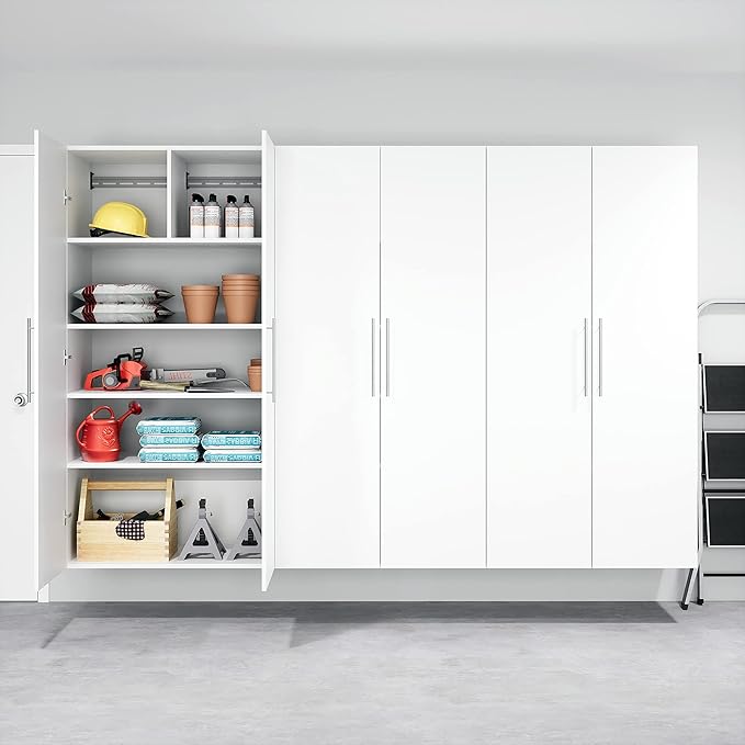 Prepac HangUps Large Storage Cabinet - Immaculate White 36" Cabinet with Storage Shelves and Doors; Ideal for Bin and General Storage Solutions