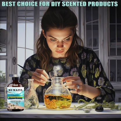 Ocean Breeze Essential Oil, Ocean Breeze Oil 4 Fl Oz 120ML for Diffuser Humidifier Yoga Cleaning DIY Candle Soap Making MUMAZYL Essential Oils