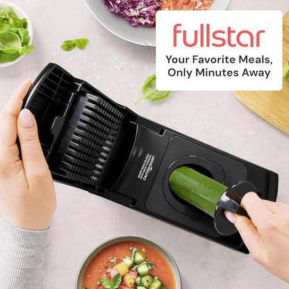 Fullstar The Original Pro Chopper - Vegetable Chopper and Spiralizer, Food Chopper with Container, Fruit Slicer, Kitchen Gadgets & Accessories, Home Essentials (4 in 1, Stainless Steel)