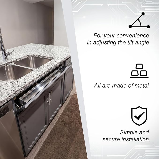 2 Set 16 Inch Stainless Steel Sink Drawer Tip Out Tray Kit Include Tip-Out Sink Trays and Hinges Large Pull Out Storage Organizer for Kitchen Bathroom Base Cabinets