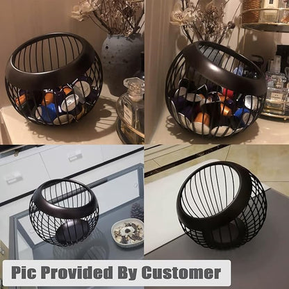 Charmount Coffee Pod Holder, Large Capacity K Cup Holder and Espresso Pod Holder, Coffee Pod Organizer for Keurig K-Cup Storage and Espresso Holder, Coffee Bar Accessory (Brown) - For Valentines Day