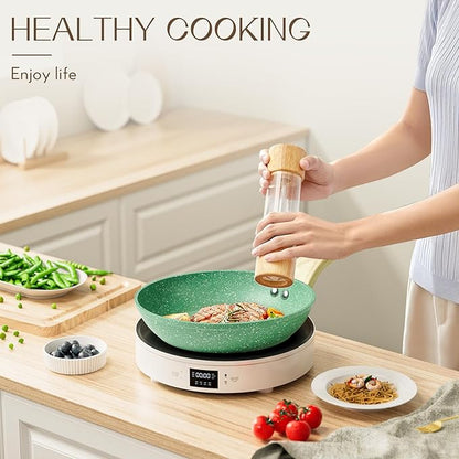 Innerwell Nonstick Frying Pan Skillet, 8 Inch Non Stick Egg Pan Omelet Frying Pans 100% PFOA-Free, Non-Toxic Healthy Cooking Pan, Induction Compatible