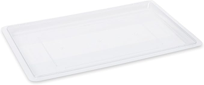 Rubbermaid Commercial Products Food Storage Box Lid for 8.5, 12.5, 16.5, and 21.5 Gallon Sizes, Clear (FG330200CLR) (Pack of 3)