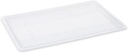 Rubbermaid Commercial Products Food Storage Box Lid for 8.5, 12.5, 16.5, and 21.5 Gallon Sizes, Clear (FG330200CLR) (Pack of 3)