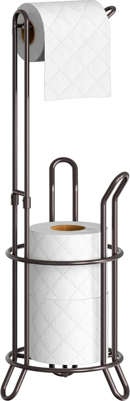 Simple Houseware Bathroom Toilet Tissue Paper Roll Storage Holder Stand, Bronze