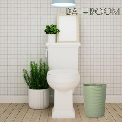 UUJOLY Small Trash Can Wastebasket Garbage Can Container Bins for Bathrooms, Laundry Room, Kitchens, Offices, Kids Rooms, Dorms (Mint Green)