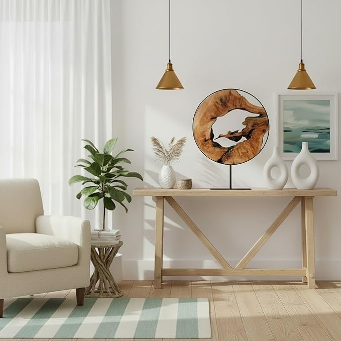 WELLAND Cedar Wood Sculpture, Natural Tabletop Decor Accent | Handcrafted Design, Unique Wood Grain, Organic Shape, One-of-a-Kind Character, Statement Piece