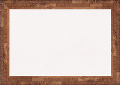Amanti Art White Cork Board for Wall, 15x21 Vision Board with Brown Wood Frame, Small Corkboard Office Decor for Home Organization, Country Rustic Corkboard Pinboard to Display Items for Home