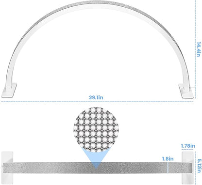 Large Half Moon Light for Nail Desk, 30" 48W Professionals Led Light, Desk Lamp for Lash Eyelash Extension,Makeup Desk lamp,Color Temperature 2700K-6000K, Salon&Home(Crystal Diamond)