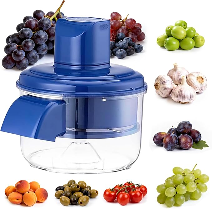 Automatic Grape Peeler Machine, Automatic Electric Fruit Peeler Machine Rechargeable with Stainless Steel for Grape Garlic Tomato Home Use