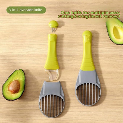 Avocado Slicer Tool 3 in 1, Avocado Cutter Tool, Avocado Peeler - 3-in-1: Slice/Pit/Scoop, Safe & Easy for All Ages, Slides into Drawer, Great Gift for Friends/Colleagues - Avacado Tool