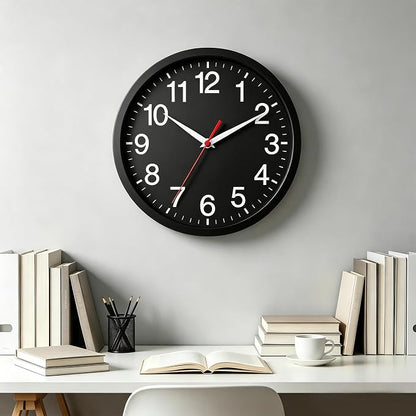 Rohioue Wall Clock Modern 8 Inch Battery Operated Silent Non Ticking Small Analog Clock Decorative for Bedroom Kitchen Bathroom Office Home