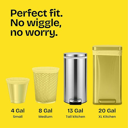Glad ForceFlex Tall Kitchen Trash Bags, 13 Gallon, Gain Fresh Clean, 40 Count (Package May Vary)