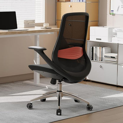 Ergonomic Office Chair, High-Back Mesh Executive Chair with Lumbar Support & 360° Adjustable Arms, Reclining Desk Chair with Tilt Lock for Home Office, Gaming, and Work, 300lb Capacity (Black)