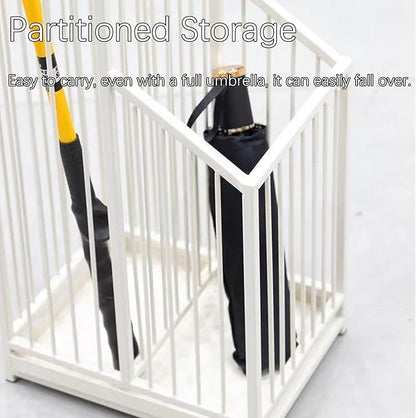 Indoor Metal Umbrella Stand，Umbrella Storage，Tall Metal Standing Umbrella Holder，Umbrella Holder for entryway，for Hotel，Offices，Home，Commercial(Gold,25 * 20 * 62cm/10 * 8 * 24.4in)