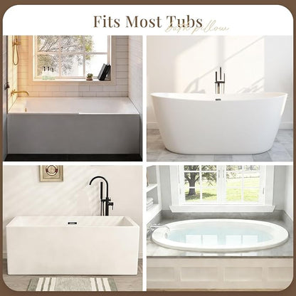 Bath Pillow, Luxury Bath Pillows for Tub, Relaxing Bathtub Pillows for Head and Neck Support, with 4D Air Mesh Fabric and Powerful Suction Cups, Great Bath Tub Accessories, Gray
