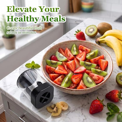 Mini Fruit Slicer Cup with Stainless Steel Blades, Strawberry Slicer & Grape Cutter, Push Type Fruit Cutter for Banana,Tomato,Blueberry & Egg,Reusable Fruit Chopper Kitchen Gadget,Quick Easy Slicing