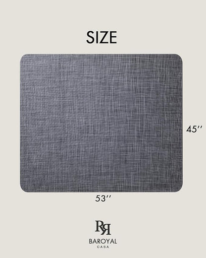 Baroyal Office Chair Mat for Hardwood Floor Under Desk Computer Rolling Chair Mat for Wood/Tile Floor Non-Slip Heavy Duty Desk Rug PVC Plastic Hard Floor Protector 45"x 53" (Cool Grey)