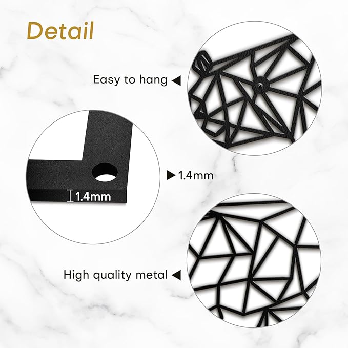 SIGNLEADER Metal Wall Art Decor Big Stupid Bear Modern Abstract Wall Sculpture Hangings Home Decoration for Living Room, Bedroom, Bathroom, Kitchen, Outdoor - 36" Black
