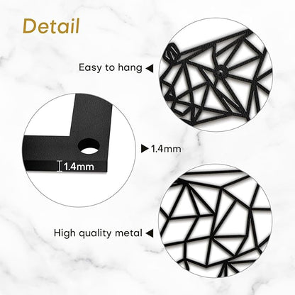 SIGNLEADER Metal Wall Art Decor Big Stupid Bear Modern Abstract Wall Sculpture Hangings Home Decoration for Living Room, Bedroom, Bathroom, Kitchen, Outdoor - 36" Black