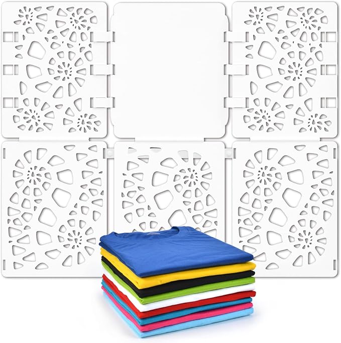 BoxLegend Shirt Folder Board V2 T Shirt Folder Folding Board Durable Plastic Easy to Fold Clothes Board Pure White