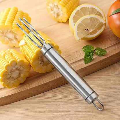 3 Pcs Corn Peeler, Stripper and Holder Set, Stainless Steel Corn Kernel Remover Tool Kit for Corn on the Cob