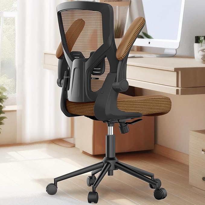 Ergonomic Office Desk Chair with Waterfall Seat and S-Shaped Back for Lower Back & Leg Pressure Relief, Comfortable for 8+ Hours Sitting
