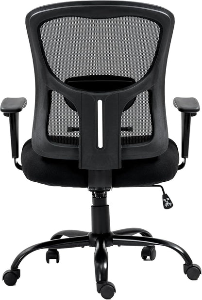 Bigroof Home Office Chair Ergonomic Mesh Desk Chair 400lbs with Adjustable Lumbar Support Arms High Back Wide Seat Task Executive Rolling Swivel Chair for Women Men, Heavy People