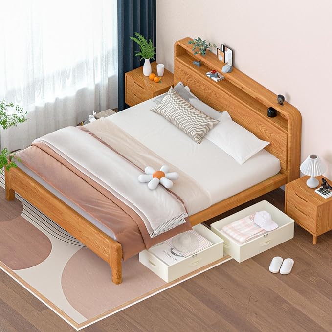 EE-RoomWorld Under Bed Storage with Wheels, No Assemble Required 12 inches height Under Bed Storage bins,Large capacity Rolling Underbed Shoe Storage containers，dorm underbed storage drawers