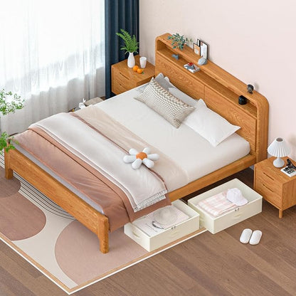 EE-RoomWorld Under Bed Storage with Wheels, No Assemble Required 12 inches height Under Bed Storage bins,Large capacity Rolling Underbed Shoe Storage containers，dorm underbed storage drawers