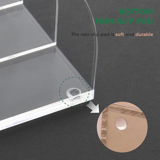 Acrylic Magazine File Holder, 4 Vertical Compartments Desk Document Sorter Organizer, Clear Folder Rack Binder for Office, Documents, Tablets, Magazines, Books – Home/Classroom Rack