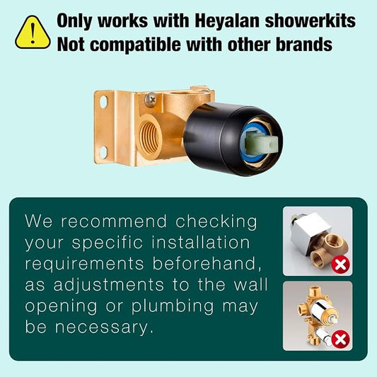 Heyalan Shower Faucet Set with Valve, Bathroom Rainfall Shower System, Wall Mount Single Handle Shower Trim Kit, Rainfall Fixed Shower Head, 8 Inch Square Shower Head,Oil Rubbed Bronze