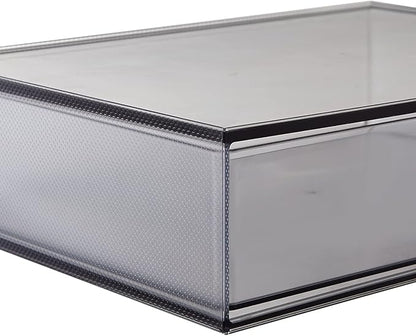 STORi STAX Plastic Stackable Organizer Drawer in Grey | 12.5-inches Wide | Organize Office Desk Accessories and Sort Letter-Size Paper | Made in USA