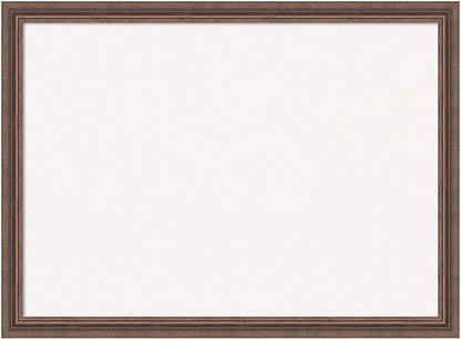 Amanti Art White Cork Board for Wall, 22x30 Vision Board with Brown Wood Frame, Medium Corkboard Office Decor for Home Organization, Country Rustic Corkboard Pinboard to Display Items for Home