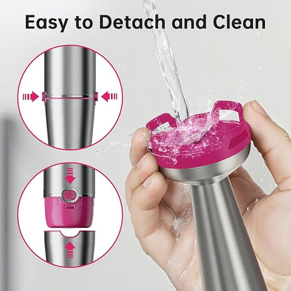 Turelar Immersion Blender Handheld Corded Hand Blenders Set 1100W, Trigger Variable Speed 5 in 1 Stick Emulsifier with Chopper, Whisk and Frother for Soup, Baby Food and Smoothies, Rose Red
