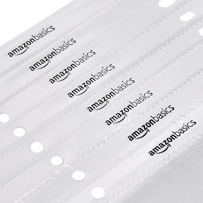 Amazon Basics Sheet Protectors for 3 Ring Binder, Non-Glare, Top Loading, Letter Size 8.5 x 11 in, Clear, 1200-Pack