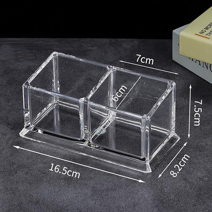 Acrylic Tea Bags Holder Coffee Sugar Bag Case Guest Room Storage Boxes - Holder for Tea Bags, Small Packets, Sweeteners,Sugar Packet, Coffee, Condiment (L16.6*W8.2*H7.5cm)