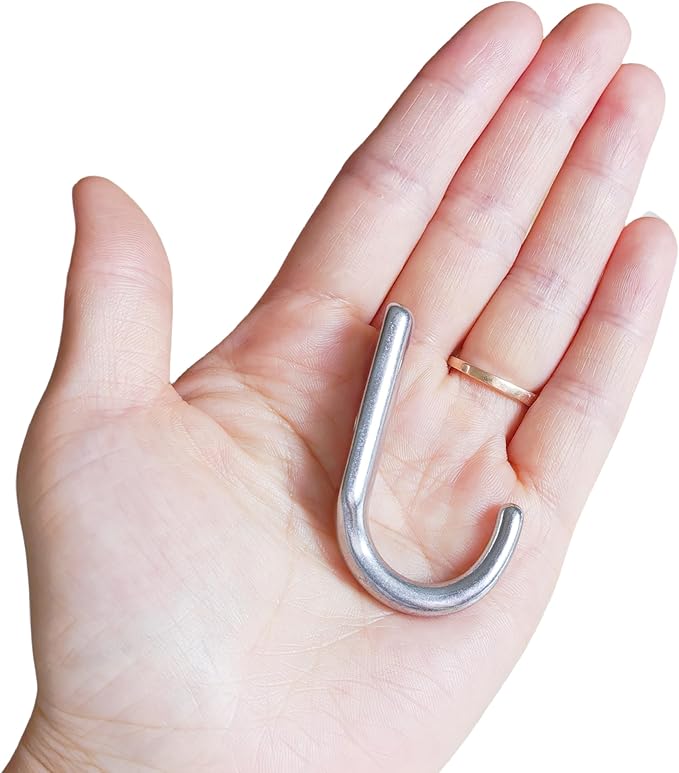 Heavy Duty Stainless Steel 316 Wall Hook, Marine Grade Wall Hanging Key Clothing Single Coupler, Garage Hook Storage Utility Hooks (Type J-6pcs)