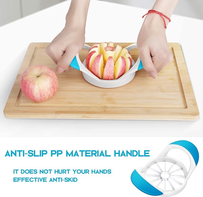 Supercenter Apple Cutter, Apple Corer and Slicer - 4.72 Inch Apple Slicer | Stainless Steel Apple Corer Tool with 12 Super Sharp Blades, lightweight Apple Slicer and Corer with Anti-slip Handle