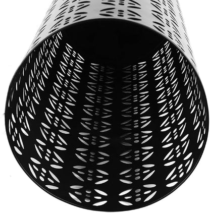 Zerodis Large Round Hollow Design Metal Umbrella Holder, Stylish Gold Finish Steel Umbrella Stand for Entryway, Home Office, and Outdoor Use (L)