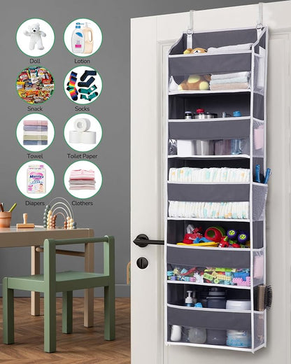 ULG 2 Pack 5-tier Over the Door Organizer Dark Gray