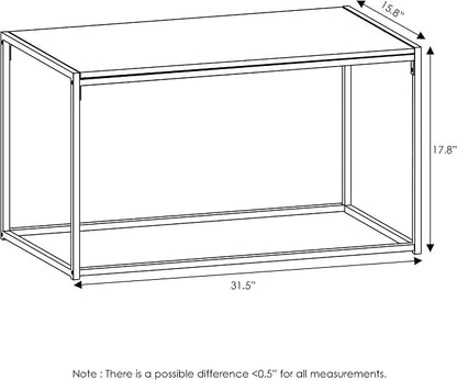 FURINNO Camnus Modern Living Coffee Table, Columbia Walnut