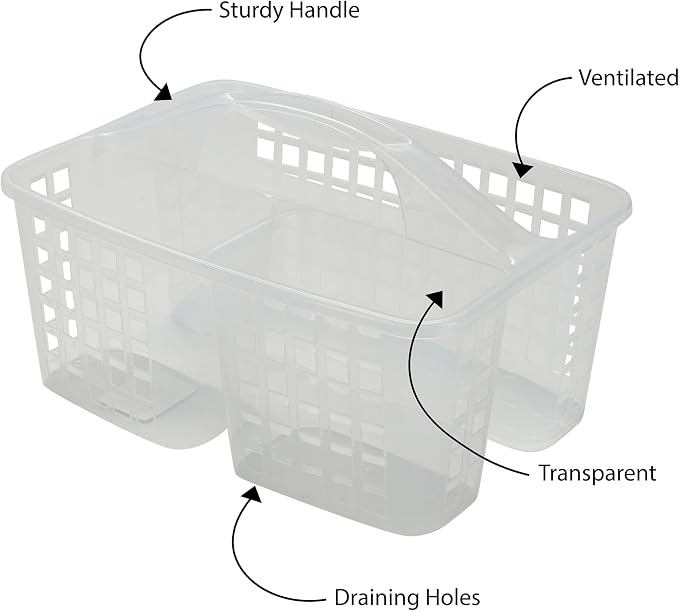 Bath Bliss 2 in 1 Portable, Bathroom Shower Caddy for Shampoo, Conditioner, Soap, and Cosmetics, in Bath Tote