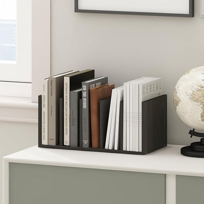 Furinno Hermite Desk Organizers and Accessories with File Holder, Office Organization, Desk Top Book Shelf, for Office Supplies, Black Espresso